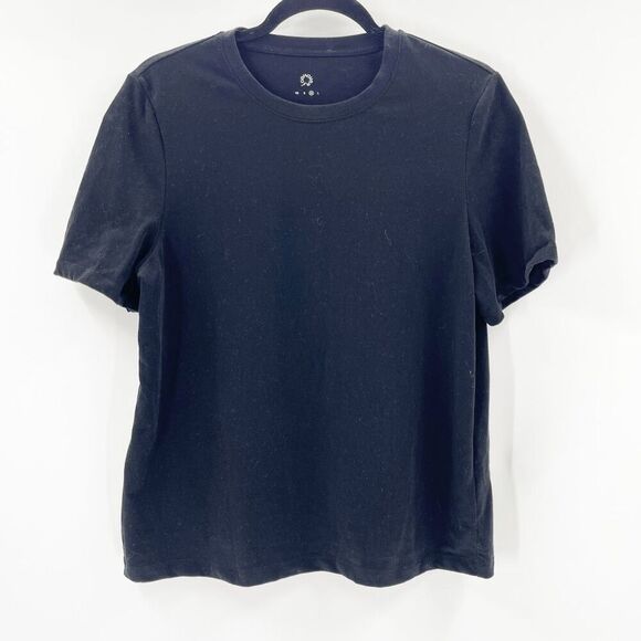 Have Rice Womens Basic Tee T Shirt Size M Black Crew Neck Short Sleeve Plain - Picture 1 of 4